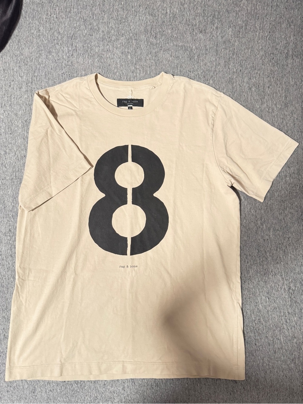 rag & bone Short Sleeve Tee with Black '8' Graphic - NWOT
